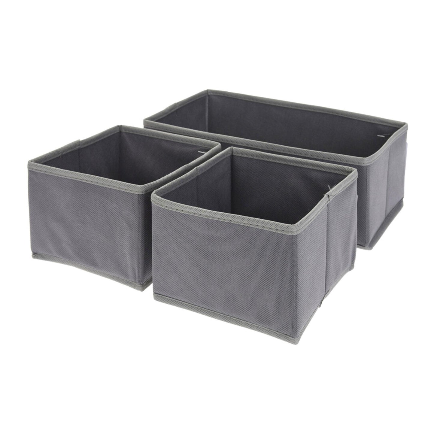 Well Home Conjunto De Organizador De 3 Piezas En Gris Oscuro_0