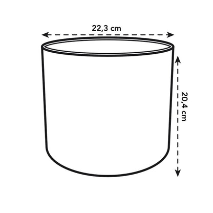 Vaso redondo reciclado Elho Ocean, azul Atlântico, 18 cm