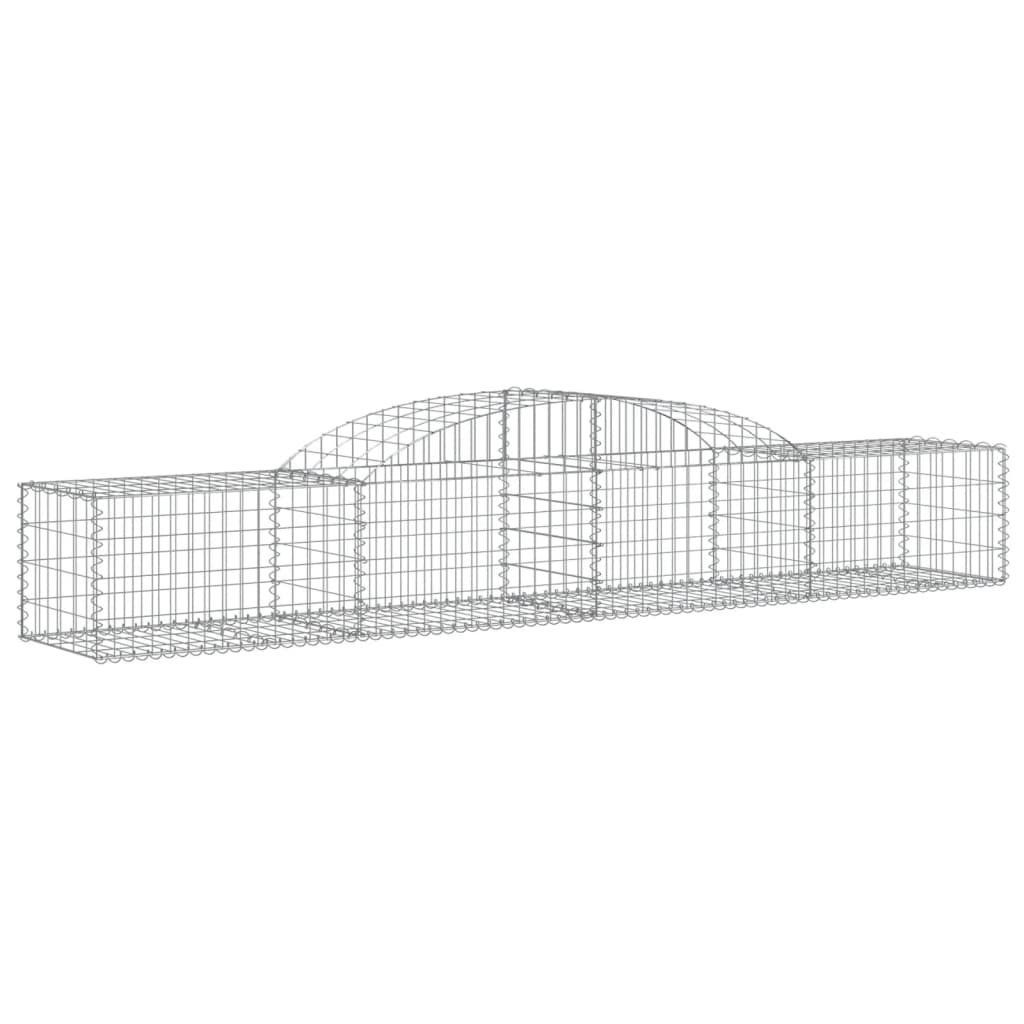 Cestas De Gaviones 4 Uds Forma De Arco Hierro 300x50x40/60 Cm_2