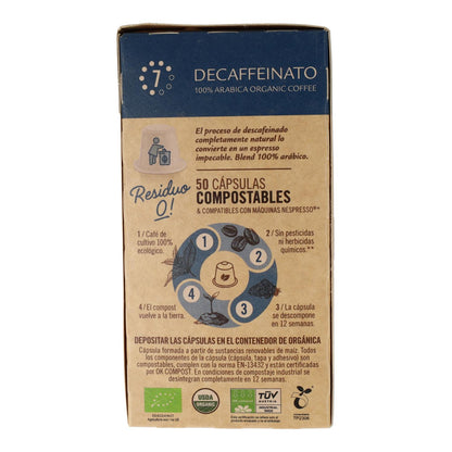 Cápsulas Compostáveis ​​​​Nespresso Descafeinado 50 cápsulas