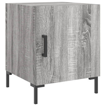 Mesita De Noche Madera De Ingeniería Gris Sonoma 40x40x50 Cm_0
