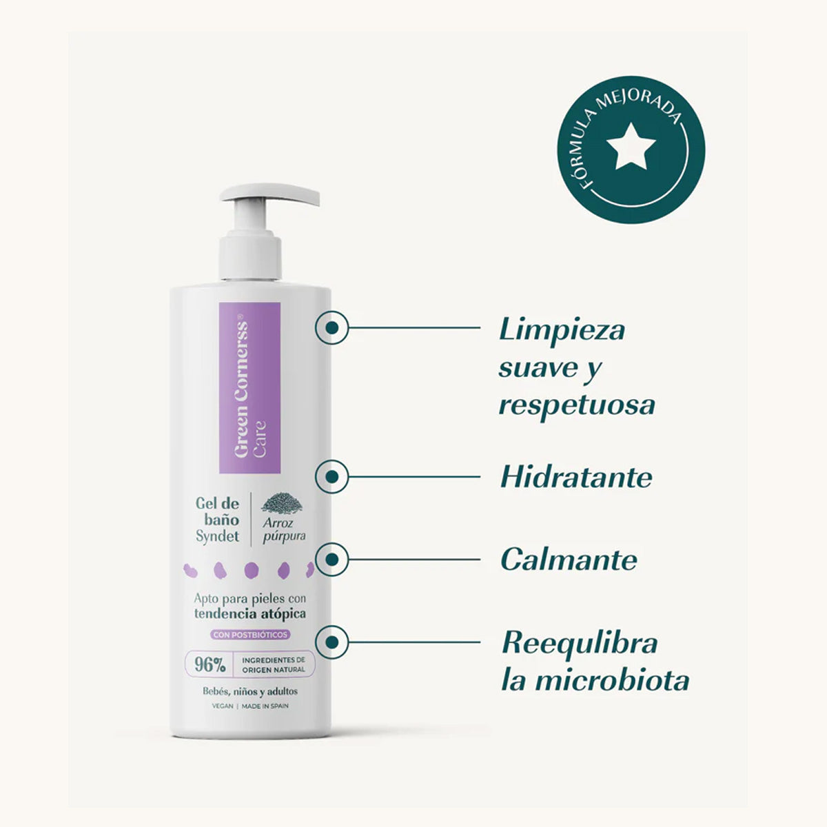 Gel de Banho de Arroz Roxo Green Corners Care 400 ml