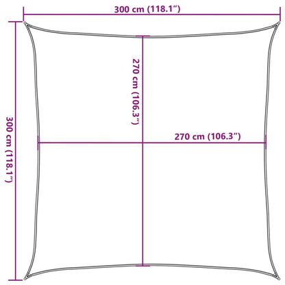 Vidaxl Toldo De Vela Hdpe Naranja 160 G/m² 3x3 M_2