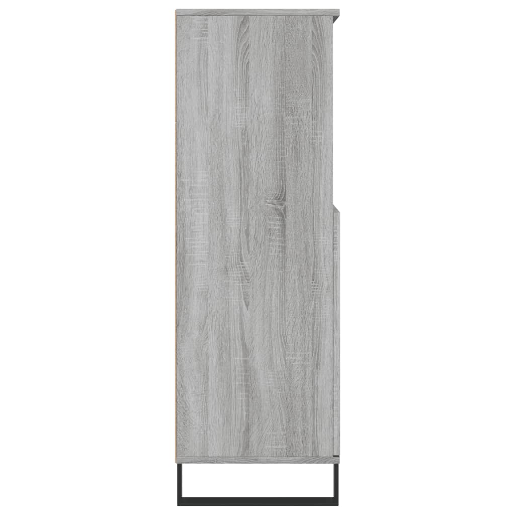 Aparador Alto De Madera Contrachapada Gris Sonoma 60x36x110 Cm / Vetonek_1