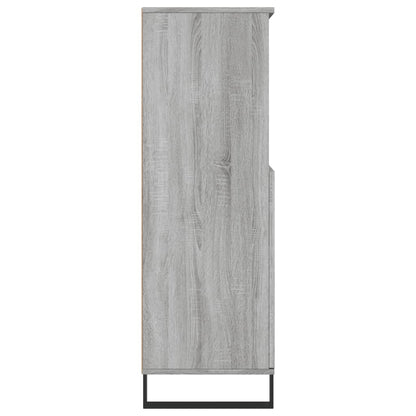 Aparador Alto De Madera Contrachapada Gris Sonoma 60x36x110 Cm / Vetonek_1