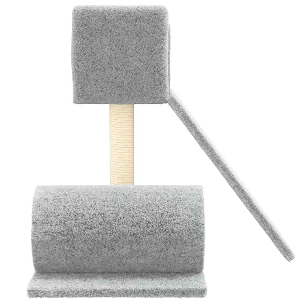 Rascador Para Gatos Con Postes De Sisal Gris Claro 59 Cm_3
