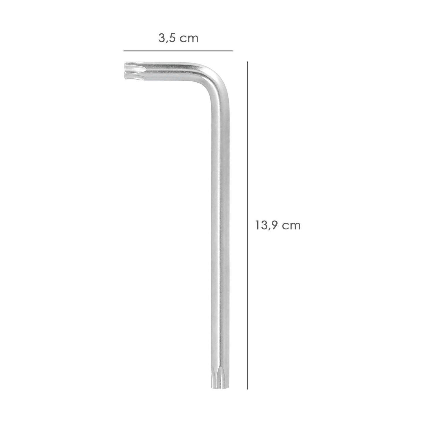 Llave Torx Inviolable Larga Acero Cromo Vanadio Profesional T45 Mm. Llave Estrella, Llave Allen Estrella_1