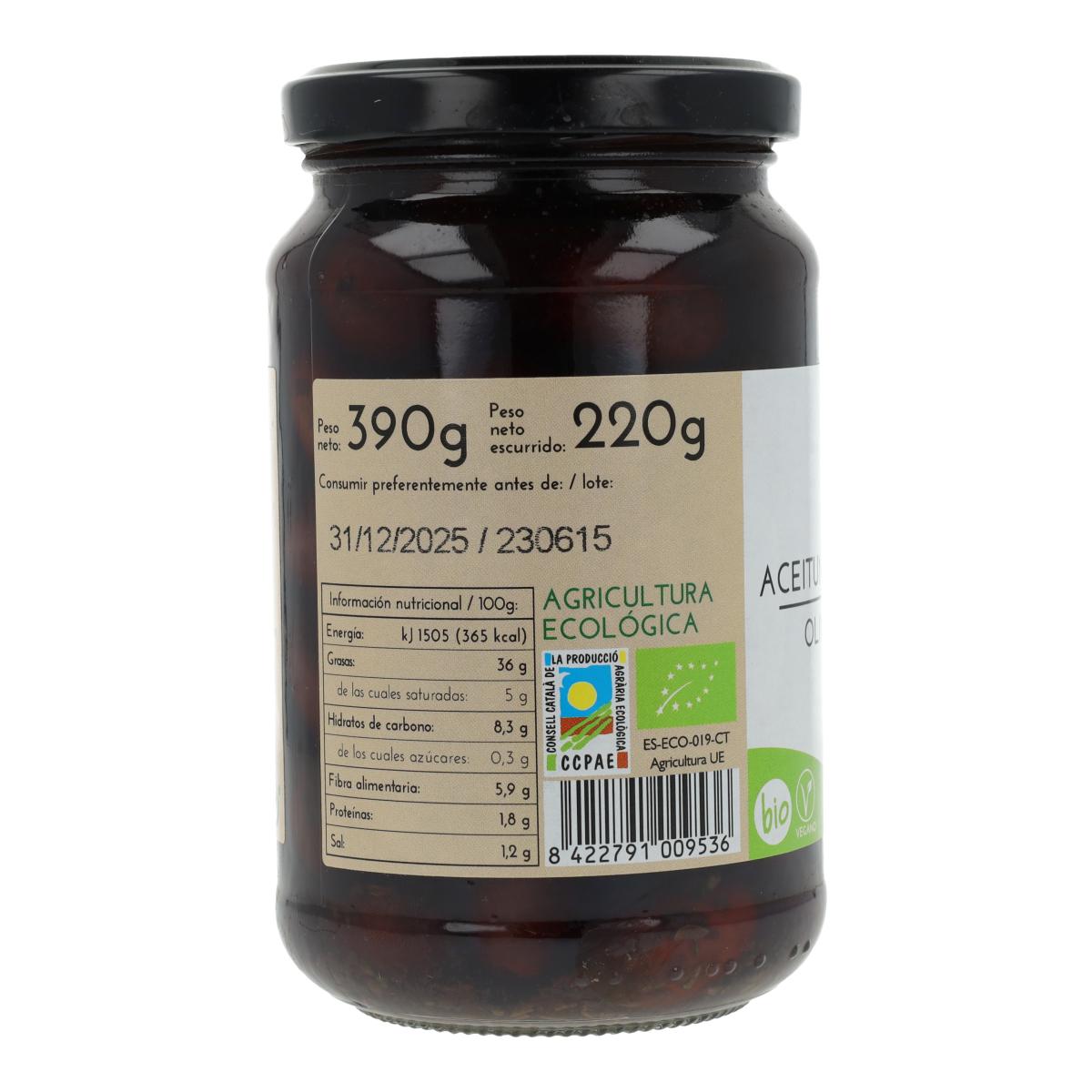 Azeitonas Pretas Vegetalia Aragon 220g