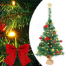 Vidaxl Árvore de Natal pré-iluminada com luzes e bolas Verde 64 Cm