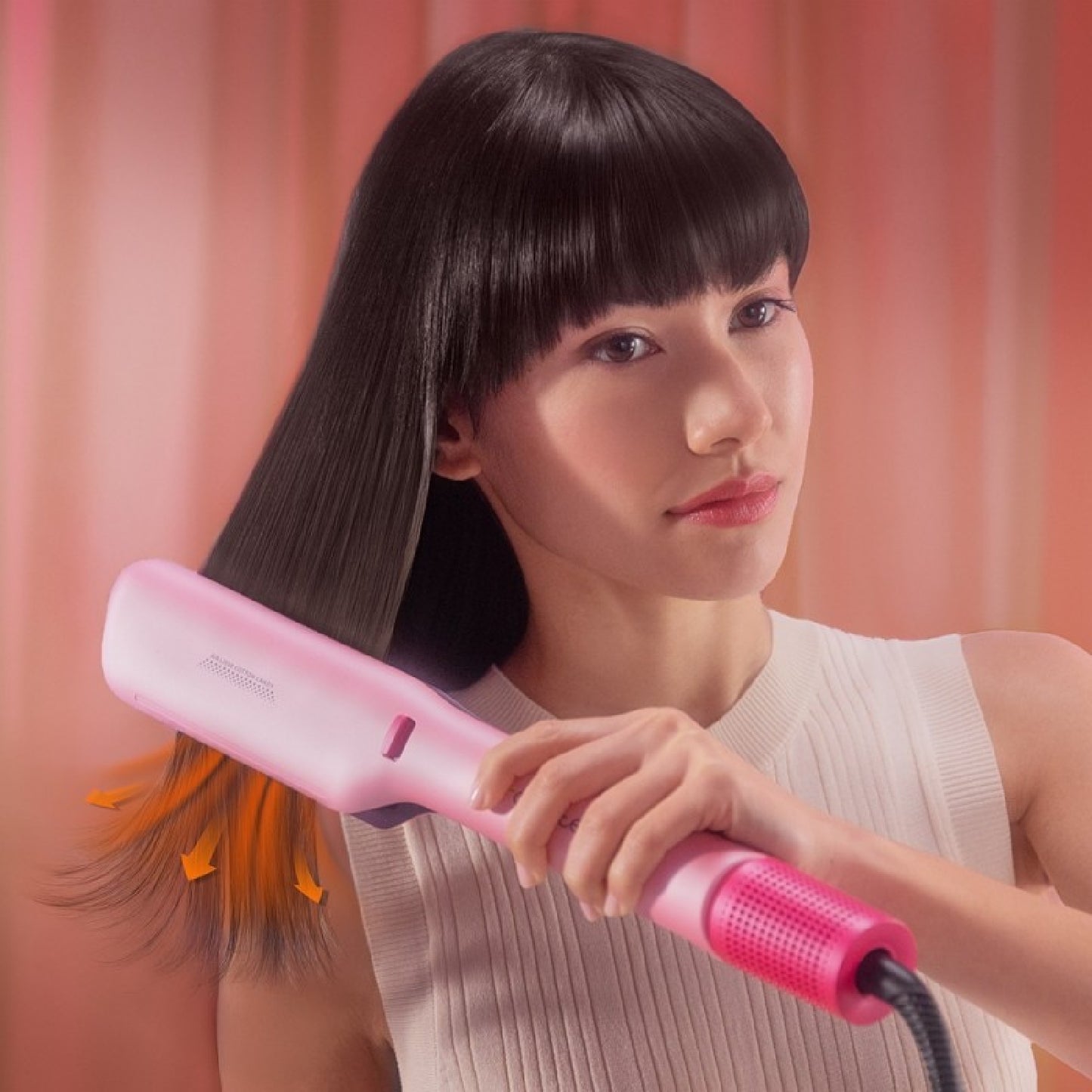 Cecotec Plancha De Pelo Con Aire Air Lisse Cotton Candy. 600w, Protege El Cabello, Tecnología Iónica, Keratina Y Aceite_4