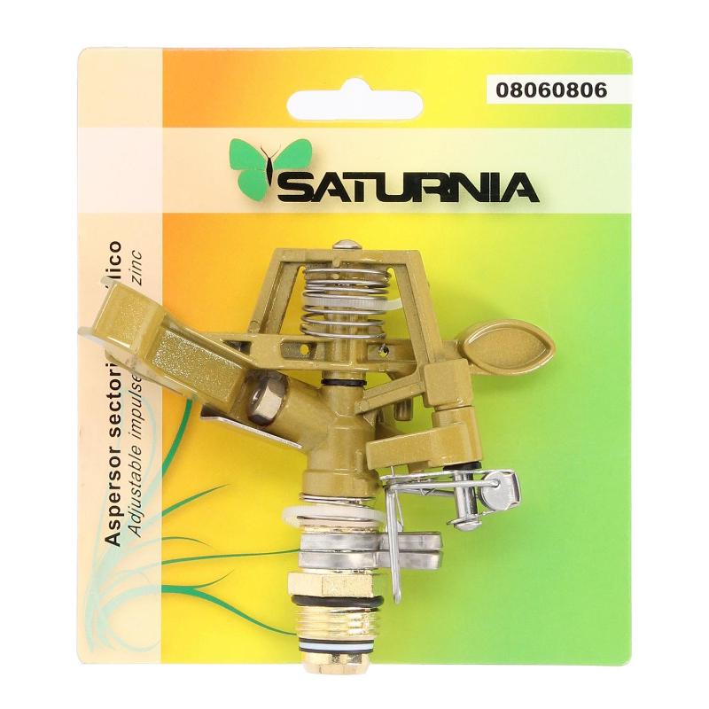 Aspersor Riego Regulable Metalico Sectorial Toma 1/2 Fabricado En Zinc, Riego De Jardines / Cesped_2