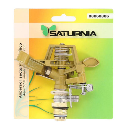 Aspersor Riego Regulable Metalico Sectorial Toma 1/2 Fabricado En Zinc, Riego De Jardines / Cesped