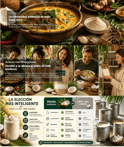 Leche De Coco En Polvo Bio - 500g | Bebida Vegetal Ecológica Vegana, Sin Lactosa, Sin Azúcares Añadidos, Sin Gluten_5