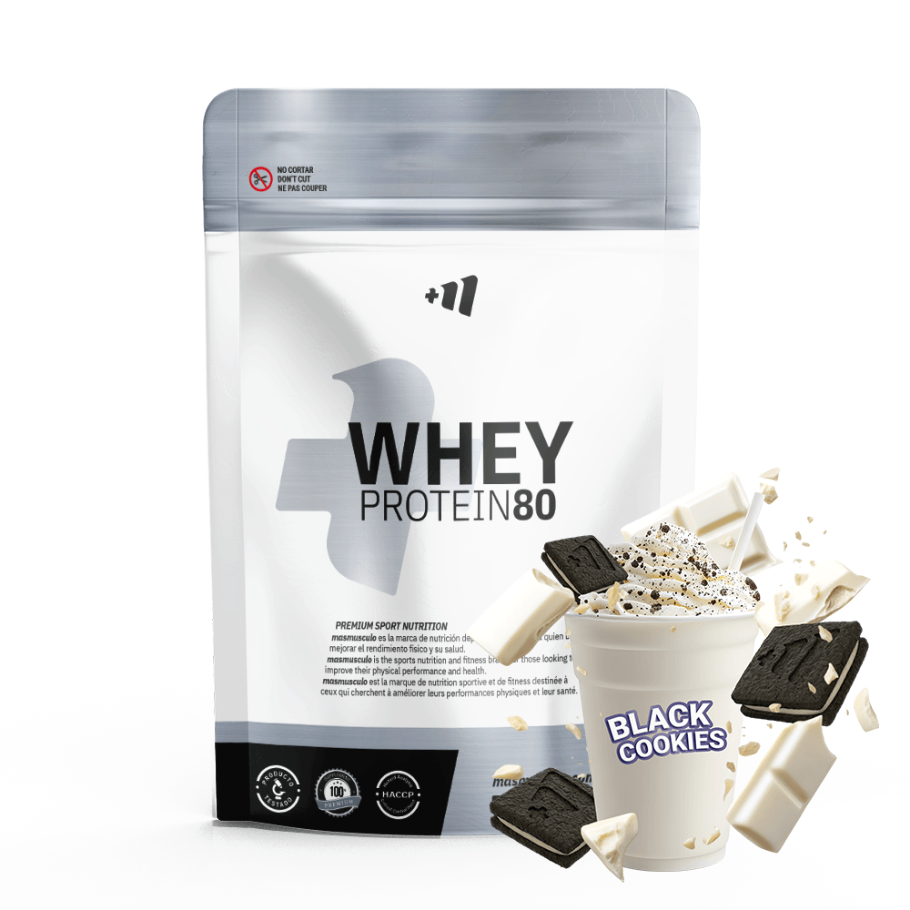 Whey Protein80 - 500g - Chocolate Blanco Con Black Cookies - Aumenta La Masa Muscular - Masmusculo_0