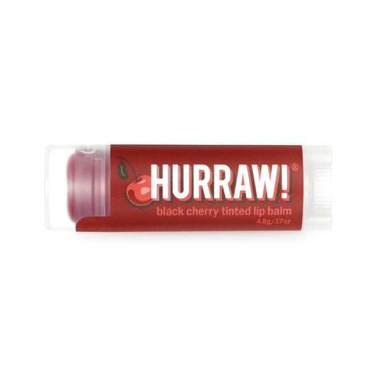Bálsamo labial com cor cereja preta Hurraw 4,8 g