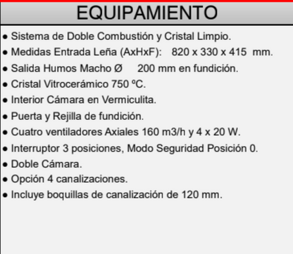 BRICOSOL Insertable de Leña 100 cm a 2 Caras Rincón Izquierda con Turbinas FM Modelo IT-122 Ik Cristal Serigrafiado Interior Vermiculita._1