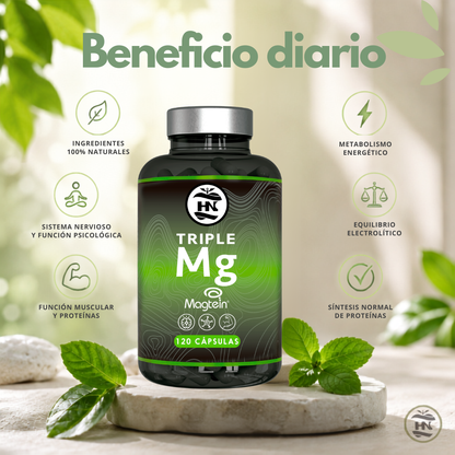 Triple Magnesio Complex Premium Con Magtein® 210 Mg De Magnesio (120 Caps)_2