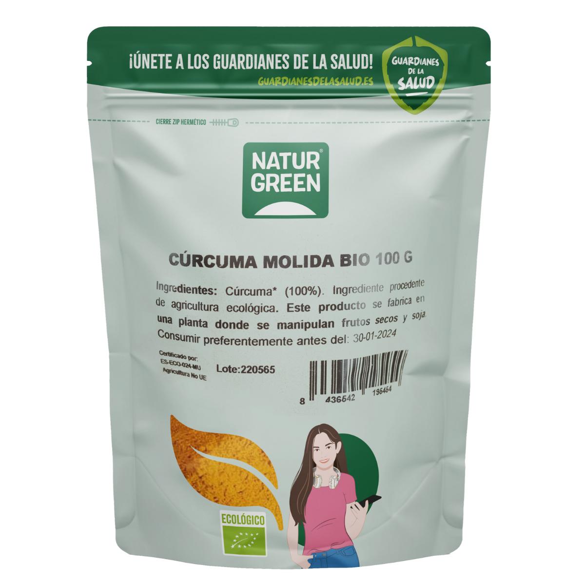 Cúrcuma biológica moída 100 g NaturGreen