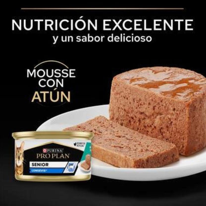 Pro Plan Cat Senior 7+ Longevis Mousse com Atum Purina 85g