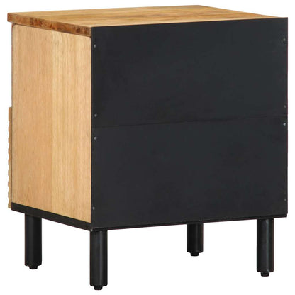 Mesitas De Noche 2 Uds Madera Maciza De Mango Marrón 40x33x46cm_4