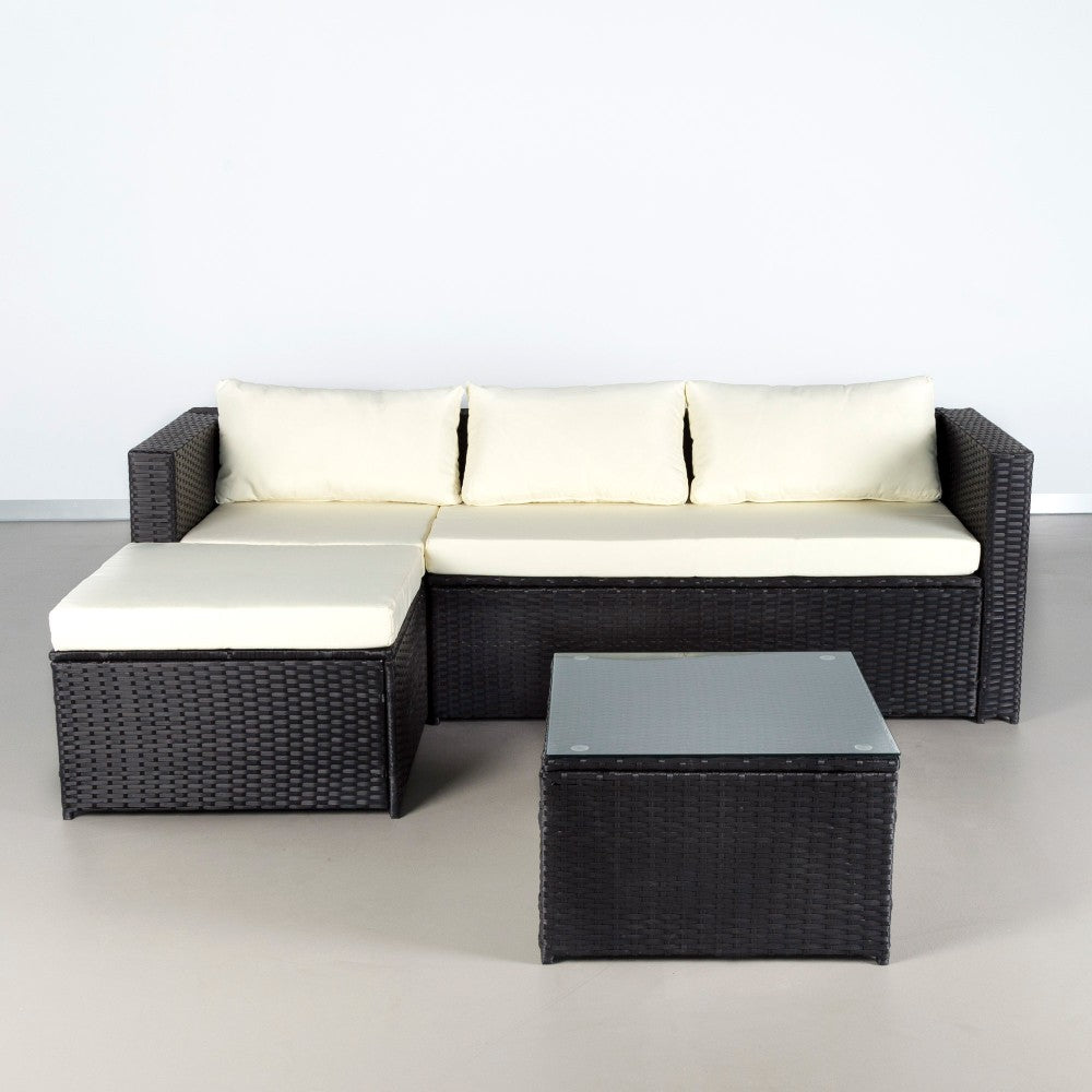 Conjunto Muebles Terraza Y Jardín Ratán C/sofá Chaise Longue Modular Y Mesa Aktive_1