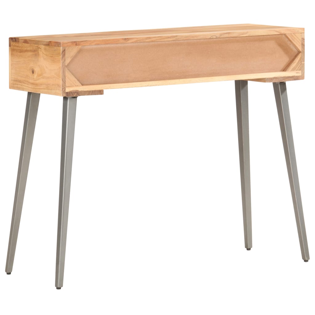 Mesa Consola De Madera Maciza De Acacia 90x30x75 Cm_2