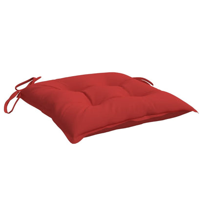 Vidaxl Cojines De Silla De Jardín 2 Uds Tela Oxford Rojo 40x40x7 Cm_3
