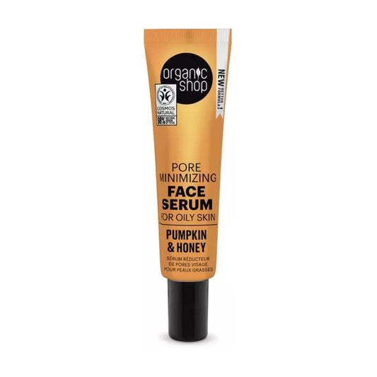 Sérum Facial Minimizador de Poros para Pele Oleosa Abóbora e Mel, Loja Biológica 30 ml