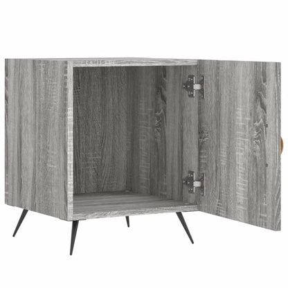 Mesita De Noche Madera De Ingeniería Gris Sonoma 40x40x50 Cm_1
