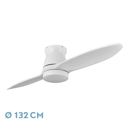 Ventilador Dc Nordic 24w 2400lm Blanco 2 Aspas 132d 3000k,4500k,6000k, Remoto+temporizador+memoria_0