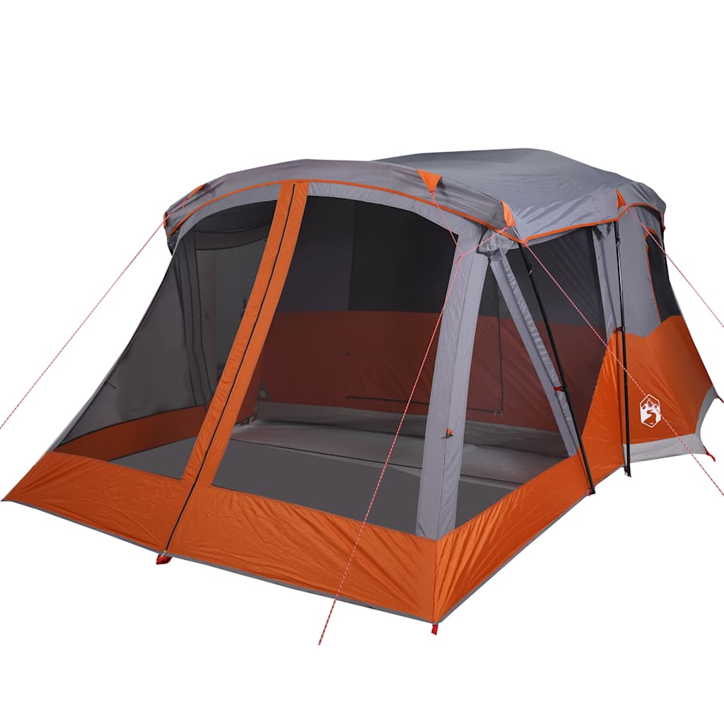 Tienda De Campaña Con Porche 4 Personas Impermeable Naranja_4