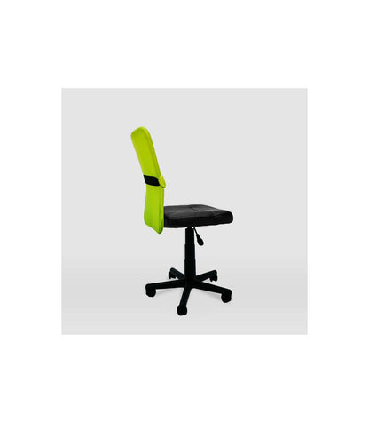 Silla De Oficina Alba Acabado Negro/verde. Alto: 83.5-95.5cm Ancho: 55cm Fondo: 55cm._4