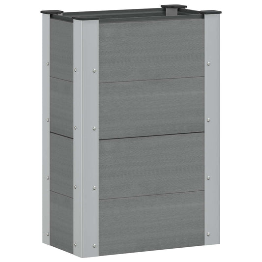 Arriate Elevado Gris 50 X 30 X 72 Cm Wpc Y Aluminio_0
