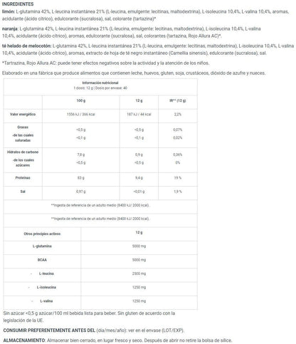 Bcaa + Glutamine Zero 480 Gr_5