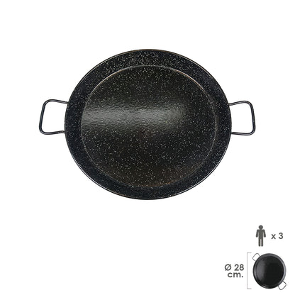 Paellera Valenciana esmaltada 3 personas 28 cm_0