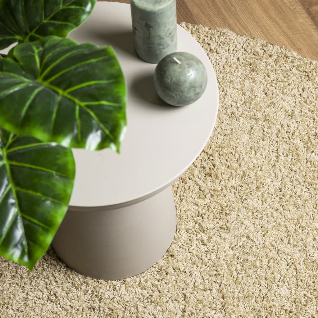 Alfombra Peluda De Pelo Largo Moderna Pamplona Dorado Ø 240 Cm / Vetonek_4