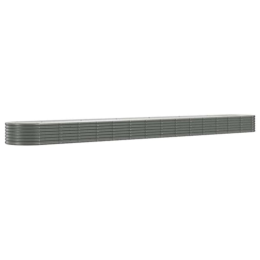Jardinera Arriate Acero Galvanizado Gris 620x80x36 Cm_0