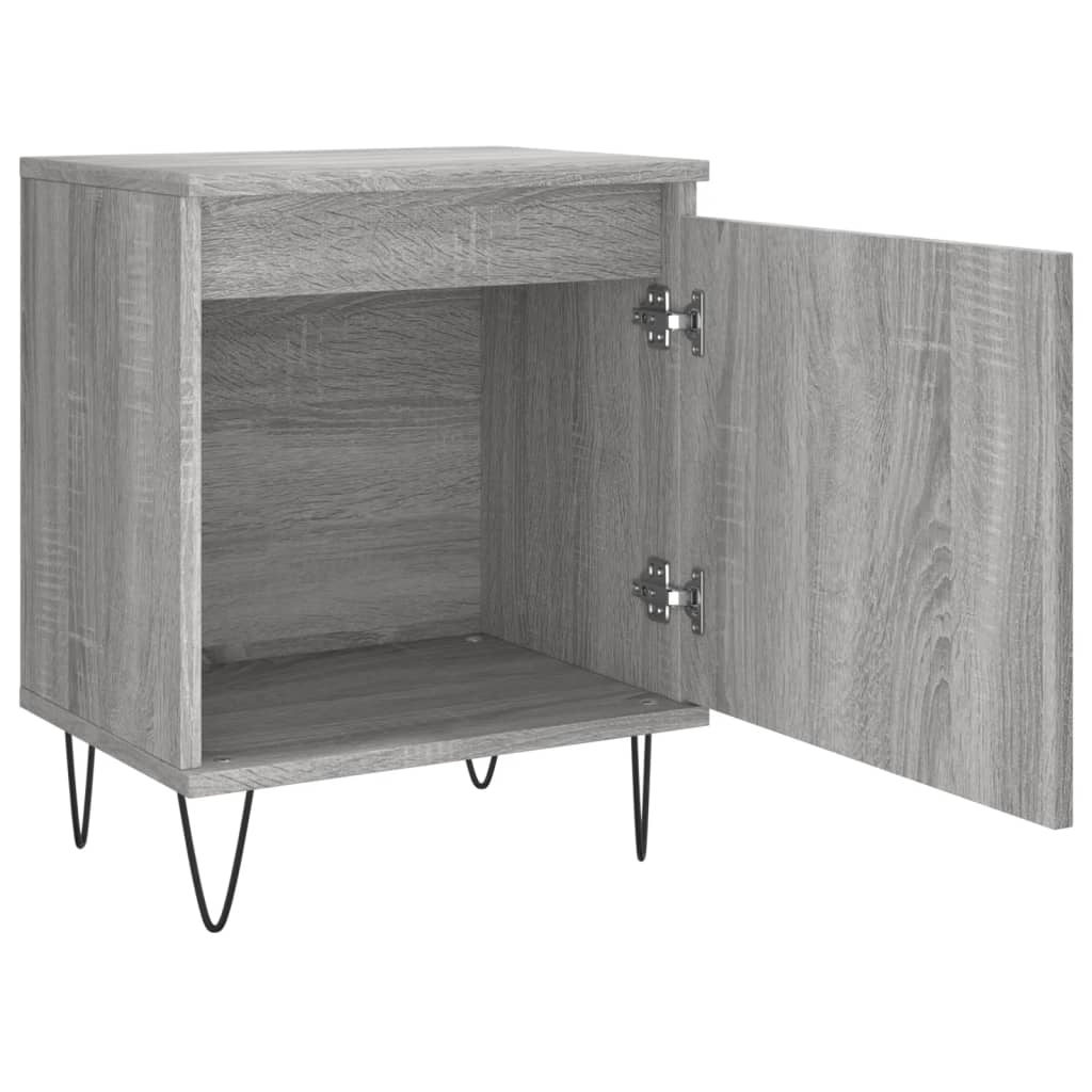 Mesita De Noche 2 Uds Madera Ingeniería Gris Sonoma 40x30x50 Cm_4