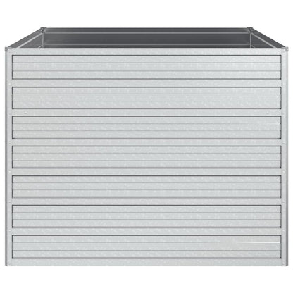Arriate De Acero Galvanizado Plateado 100x100x77 Cm_3