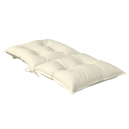 Vidaxl Cojín Silla Jardín Respaldo Bajo 4 Uds Tela Crema 100x50x7 Cm_4