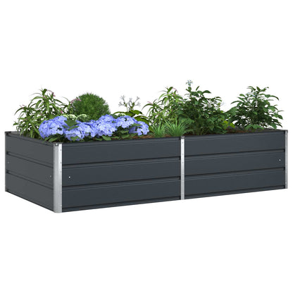 Jardinera Gris Antracita 195 X 100 X 45 Cm Acero Galvanizado_2