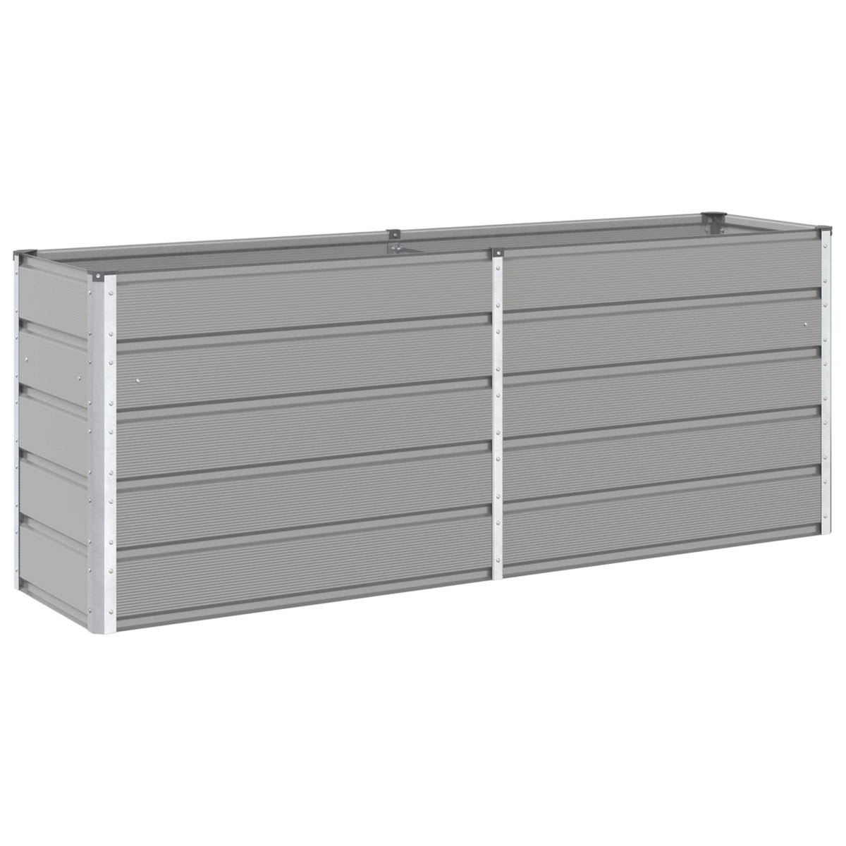 Jardinera Gris Claro 195 X 50 X 75 Cm Acero Galvanizado_0