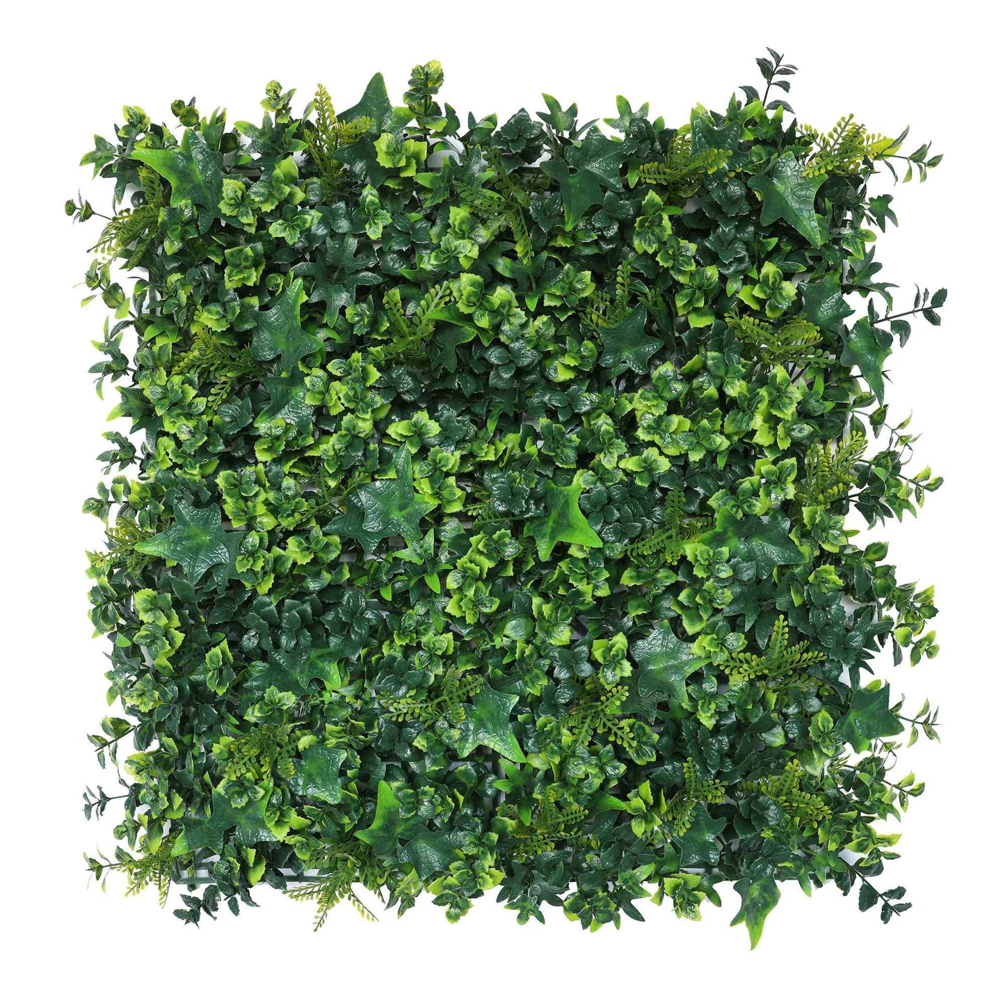 Jardín Vertical Artificial 100x100cm Well Home Hojas Verdes Mixtas Y Realistas_0