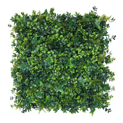 Jardín Vertical Artificial 100x100cm Well Home Hojas Verdes Mixtas Y Realistas_0
