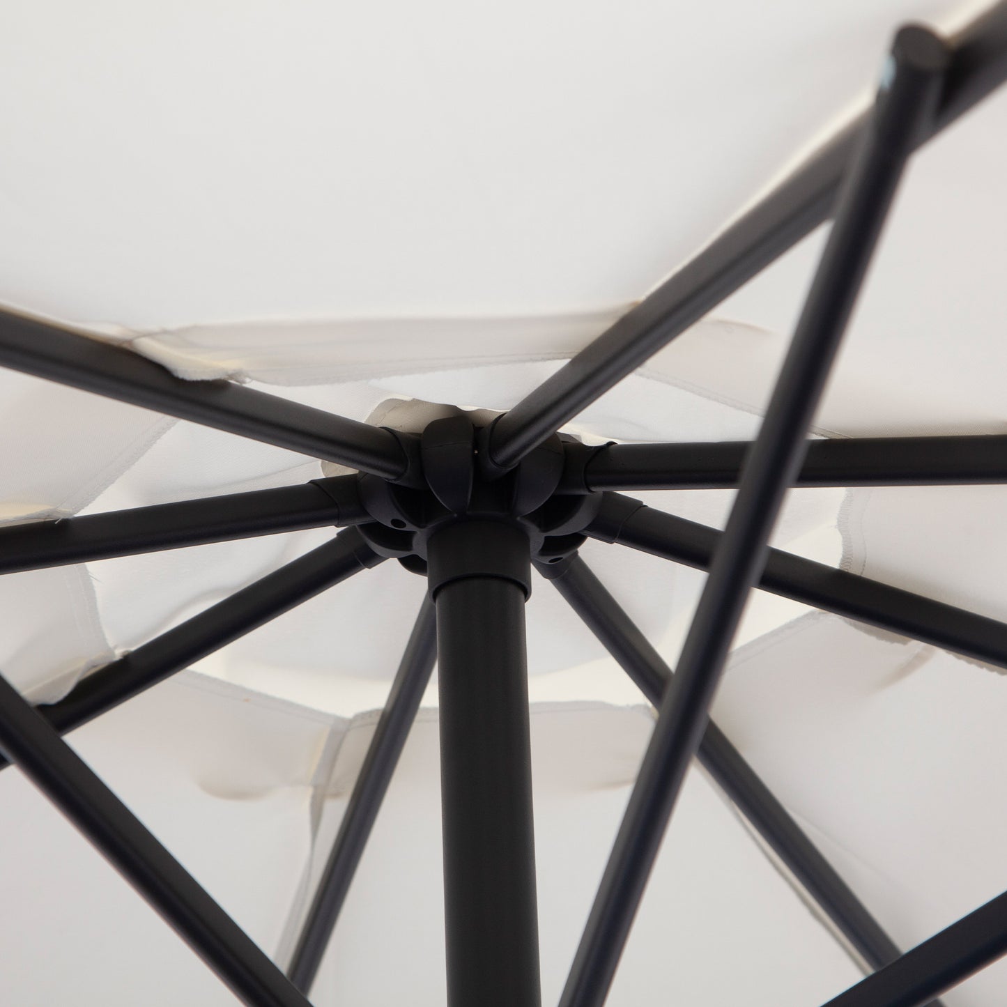 Outsunny Parasol Excéntrico Ø300 Cm Inclinable Con Manivela Para Jardín Crema_3
