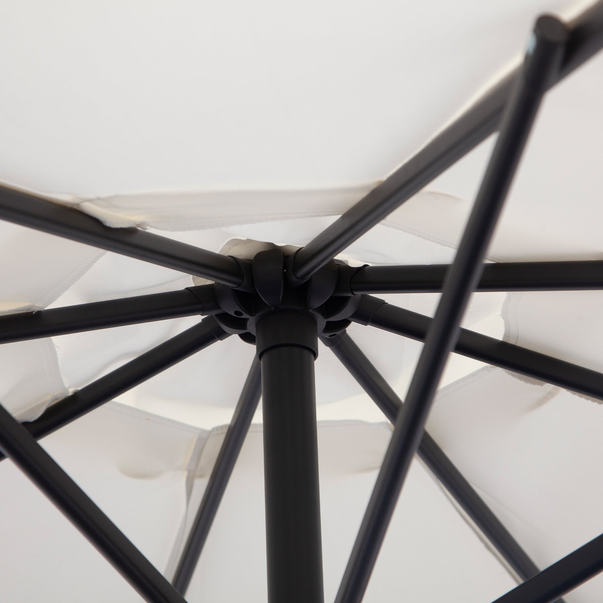 Outsunny Parasol Excéntrico Ø300 Cm Inclinable Con Manivela Para Jardín Crema_3