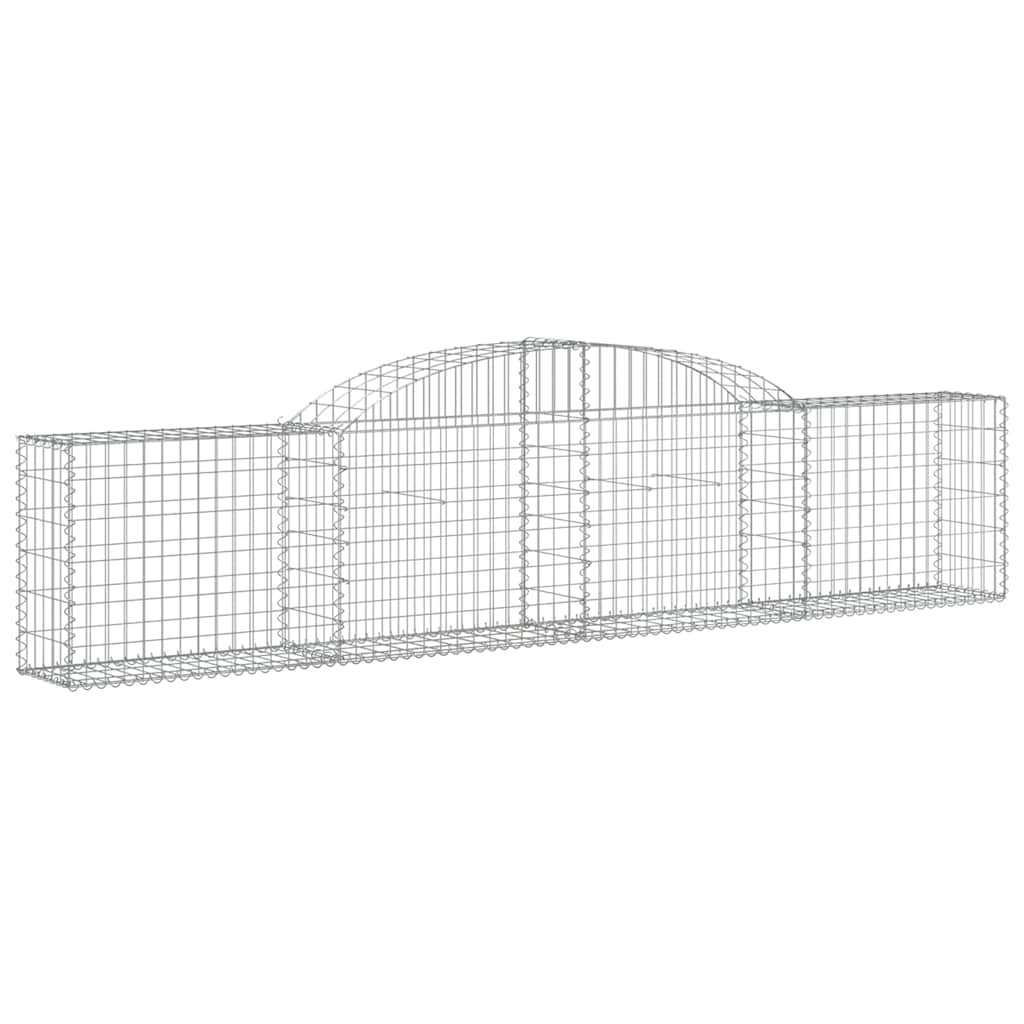 Cestas De Gaviones 4 Uds Forma De Arco Hierro 300x30x60/80 Cm_2