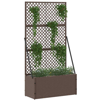Jardín Enrejado Macetero Marrón 70 X 30 X 135 Cm Metal_0