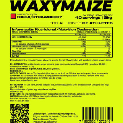 Waxymaize (amilopectina) - 2kg - Fresa - Mejora El Rendimiento - Masmusculo_4