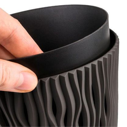 Vaso Duna com encaixe taupe D 13 x 11